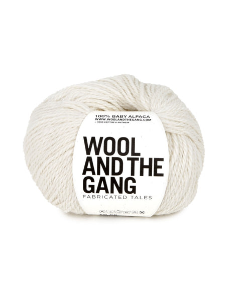 Wool and the Gang Sugar Baby Alpaca Yarn in Snow White –