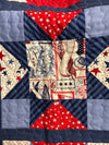 Handmade Patchwork Star Patriotic Lap Quilt