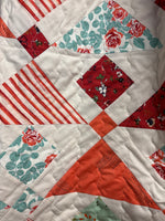 Handmade Woodland Floral Patchwork Lap Quilt