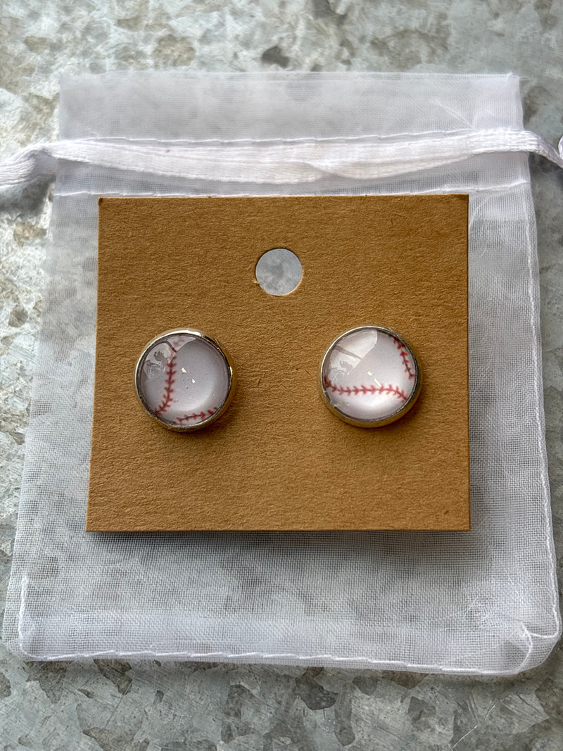 Baseball Earrings