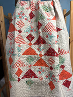 Handmade Woodland Floral Patchwork Lap Quilt