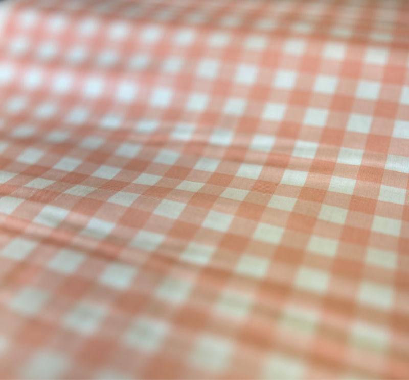 It's a Girl Gingham Coral - Priced by the Half Yard