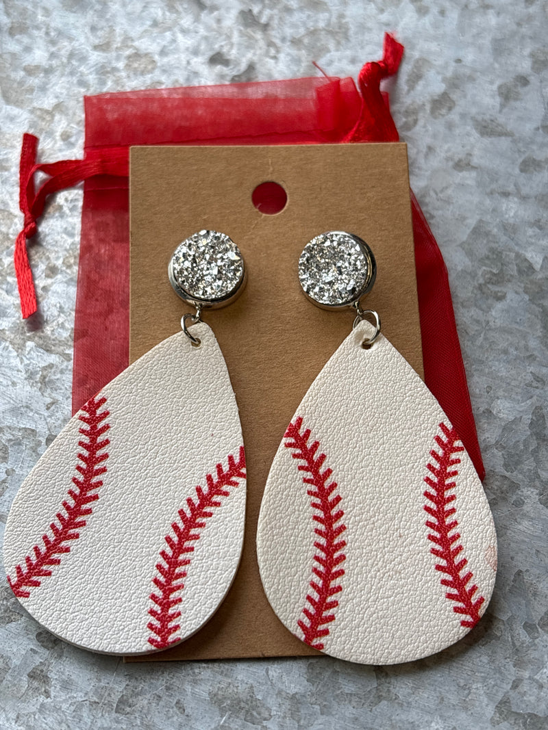 Baseball Earrings