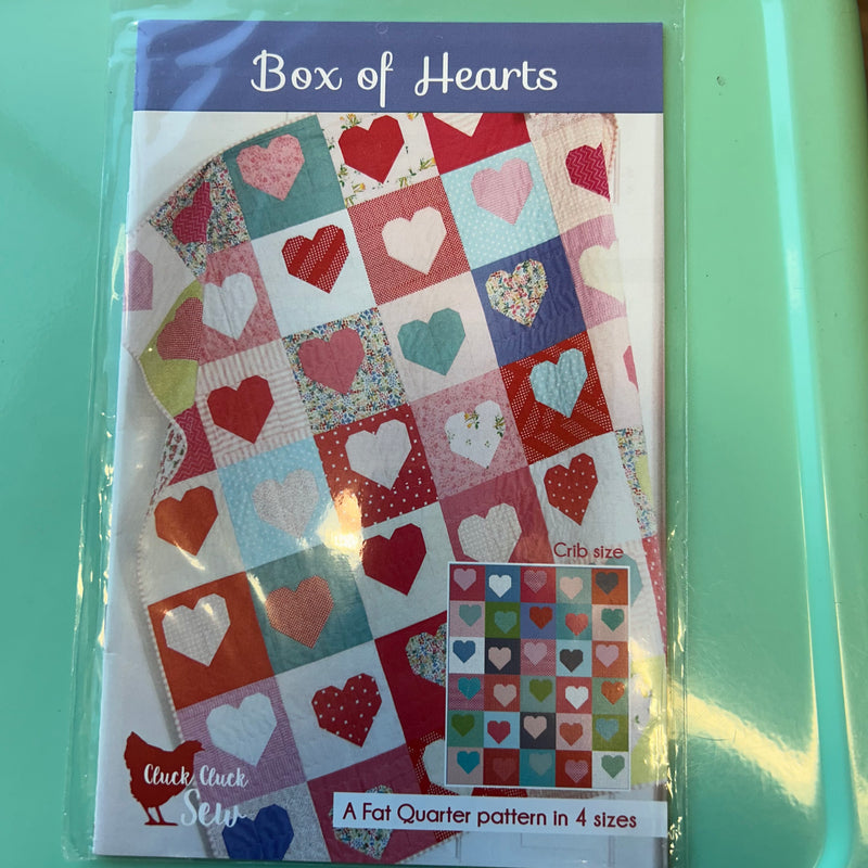 Box of Hearts Quilt Paper Pattern from Cluck Cluck Sew