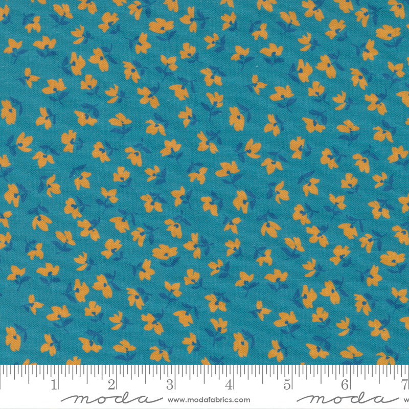 Paisley Rose Vivienne Floral in Turquoise - Priced by the Half Yard - Expected Feb 2022 - brewstitched.com