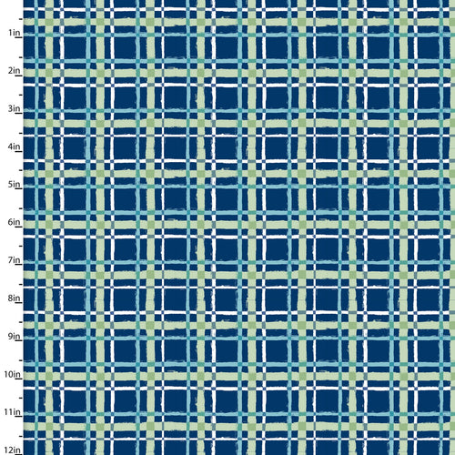Forest Friends Blue Plaid - Priced by the Half Yard - brewstitched.com