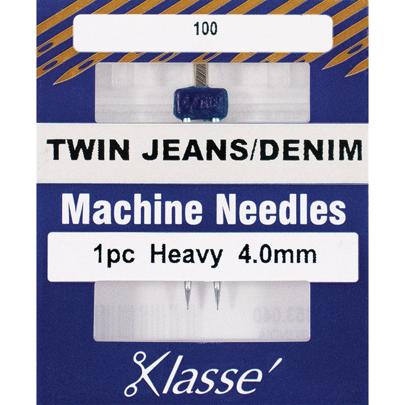 Klasse Twin Jean 4.0mm/100- Includes 1 Needle - brewstitched.com
