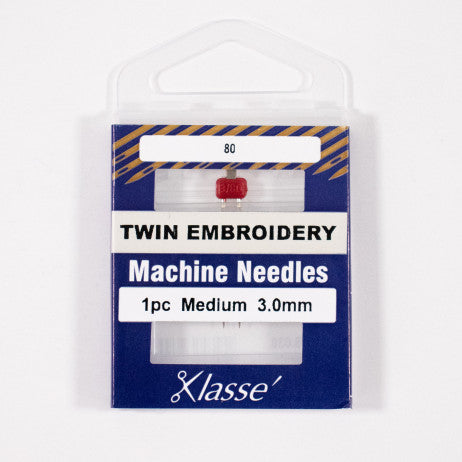 Klasse Twin Embroidery 3.0mm/80- Includes 1 Needle - brewstitched.com
