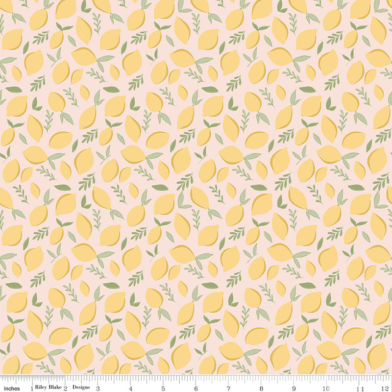 Daybreak Lemons Blush - Priced by the Half Yard - brewstitched.com