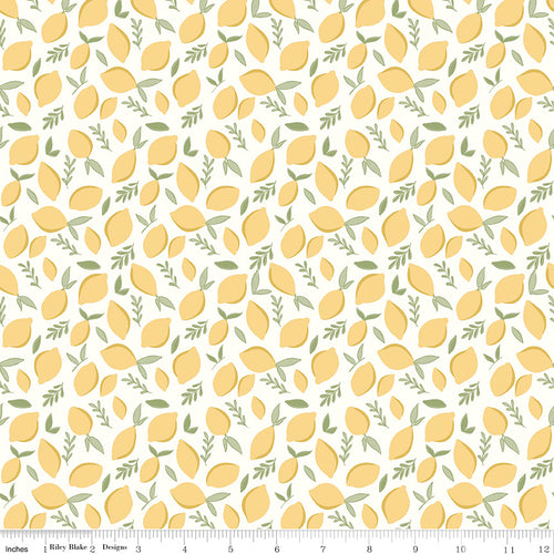 Daybreak Lemons Cream - Priced by the Half Yard - brewstitched.com