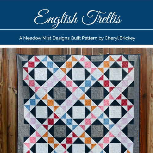 English Trellis Quilt Paper Pattern by Meadow Mist Designs - brewstitched.com