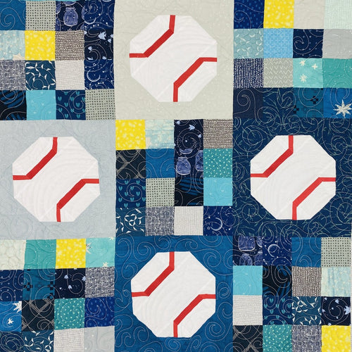 Handmade Baseball Quilt Lap/Throw Size - brewstitched.com