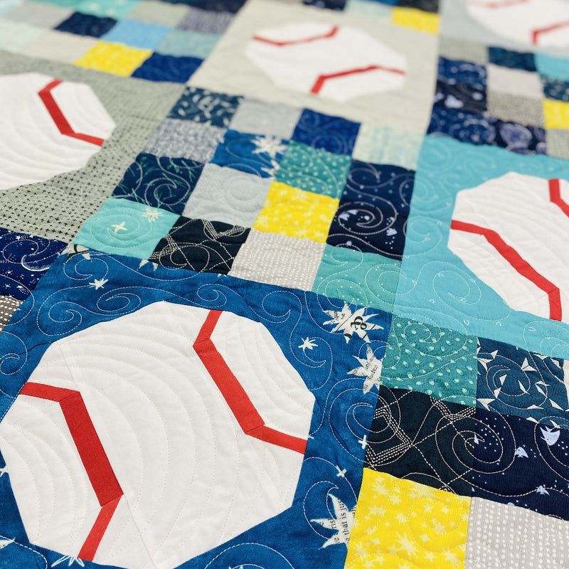 Handmade Baseball Quilt Lap/Throw Size - brewstitched.com