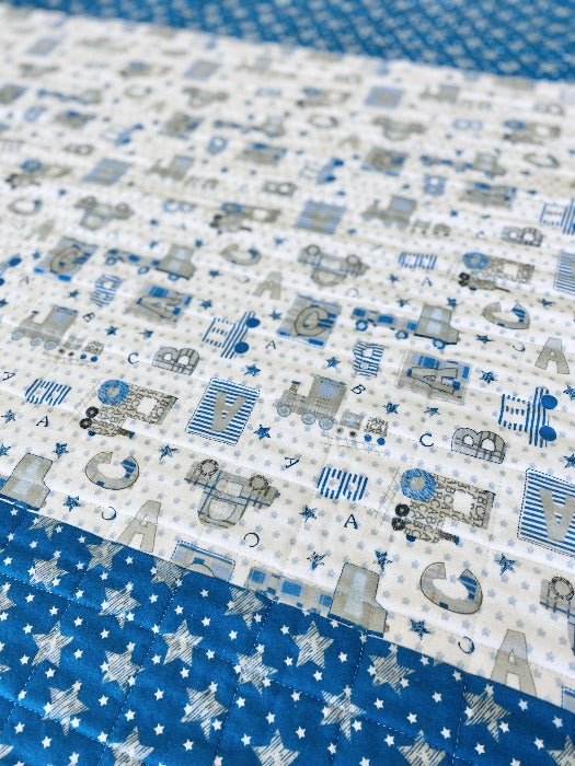 Handmade Flannel ABC Baby Quilt - brewstitched.com