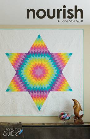 Nourish A Lone Star Quilt Paper Pattern by Jaybird Quilts - brewstitched.com