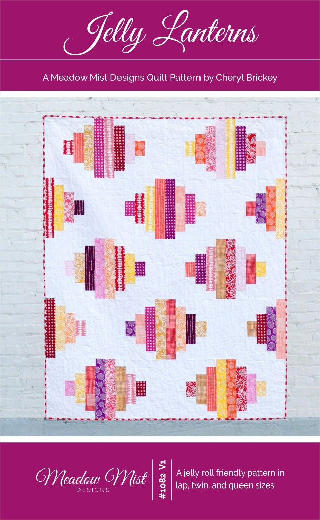 Jelly Lanterns Quilt Paper Pattern by Meadow Mist Designs - brewstitched.com