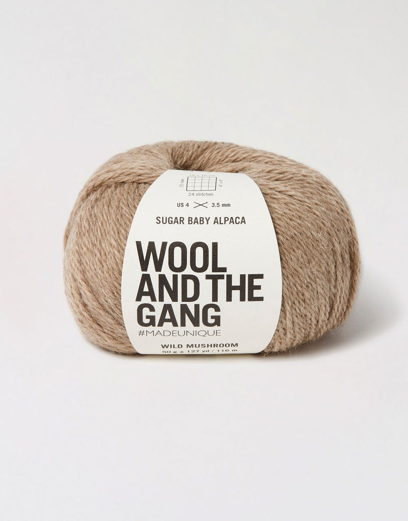 Wool and the Gang Sugar Baby Alpaca Yarn in Wild Mushroom