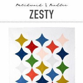 Zesty Quilt Paper Pattern by Patchwork and Poodles - brewstitched.com