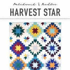 Harvest Star Quilt Paper Pattern by Patchwork and Poodles - brewstitched.com