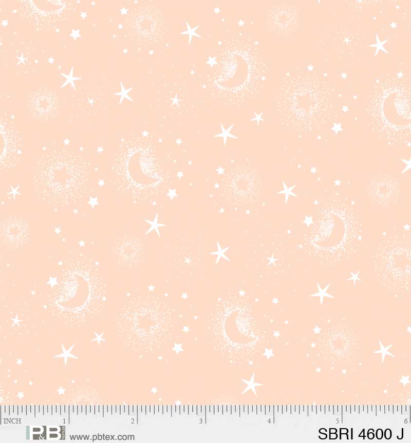 Star Bright Moon and Stars Pink - Priced by the half yard - brewstitched.com