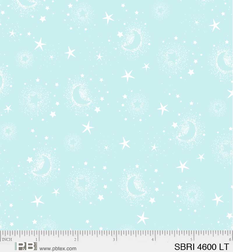Star Bright Moon and Stars Blue - Priced by the half yard - brewstitched.com