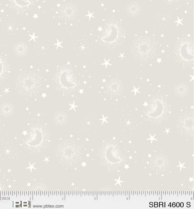 Star Bright Moon and Stars Taupe - Priced by the half yard - brewstitched.com