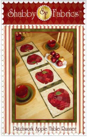 Patchwork Apple Table Runner Quilt Pattern from Shabby Fabrics - brewstitched.com