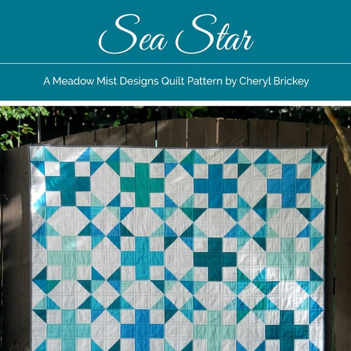 Sea Star Quilt Paper Pattern by Meadow Mist Designs - brewstitched.com