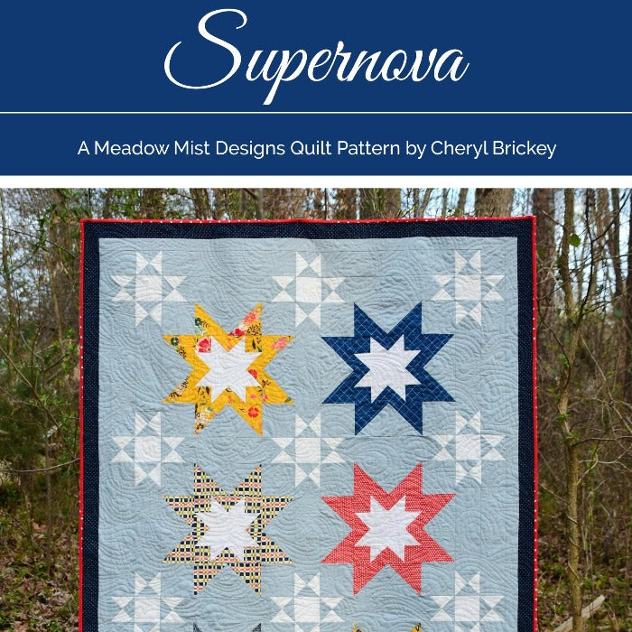 Supernova Quilt Paper Pattern by Meadow Mist Designs - brewstitched.com