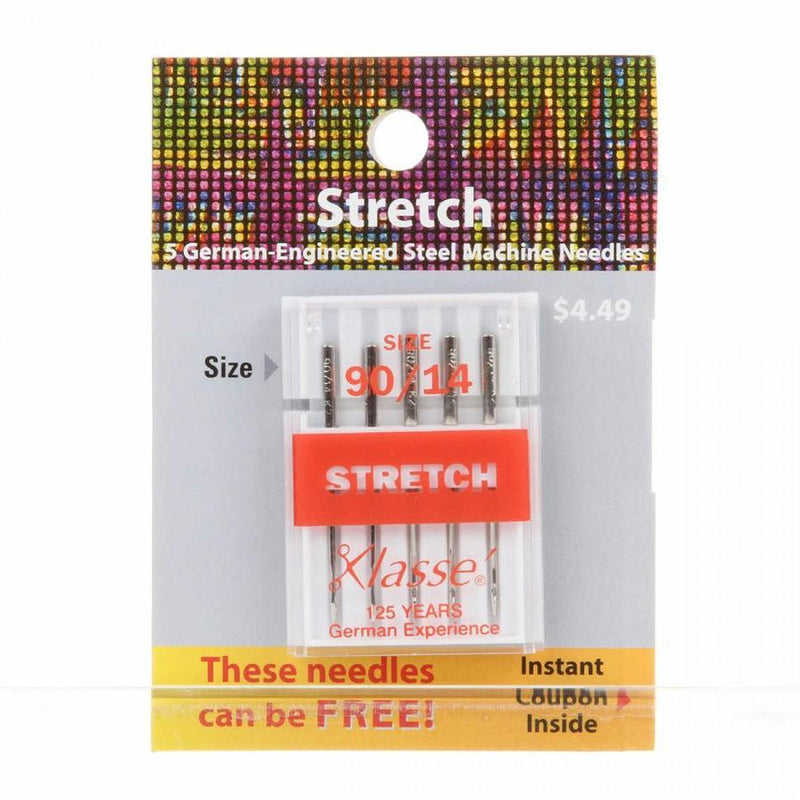 Klasse Carded Stretch Machine Needle Size 14/90 - Includes 5 Needles - brewstitched.com