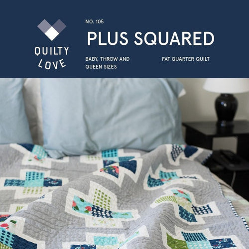 Plus Squared Quilt Paper Pattern from Quilty Love - brewstitched.com