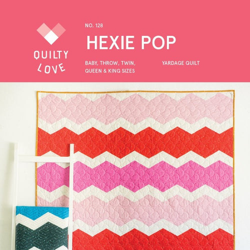 Hexie Pop Quilt Paper Pattern from Quilty Love - brewstitched.com