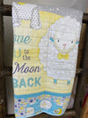Handmade Love You To The Moon Flannel Baby Quilt - brewstitched.com