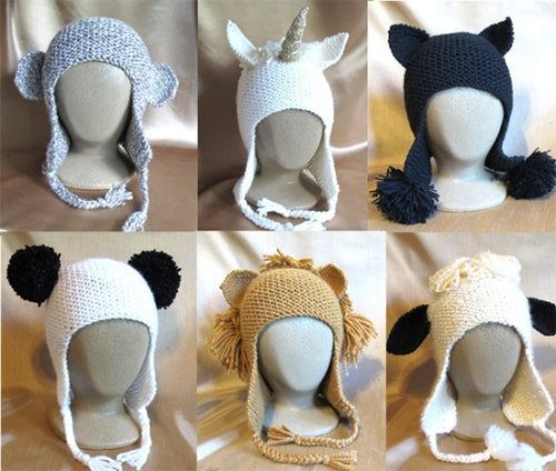 Knitting Pure and Simple Animal Hats Paper Pattern - brewstitched.com