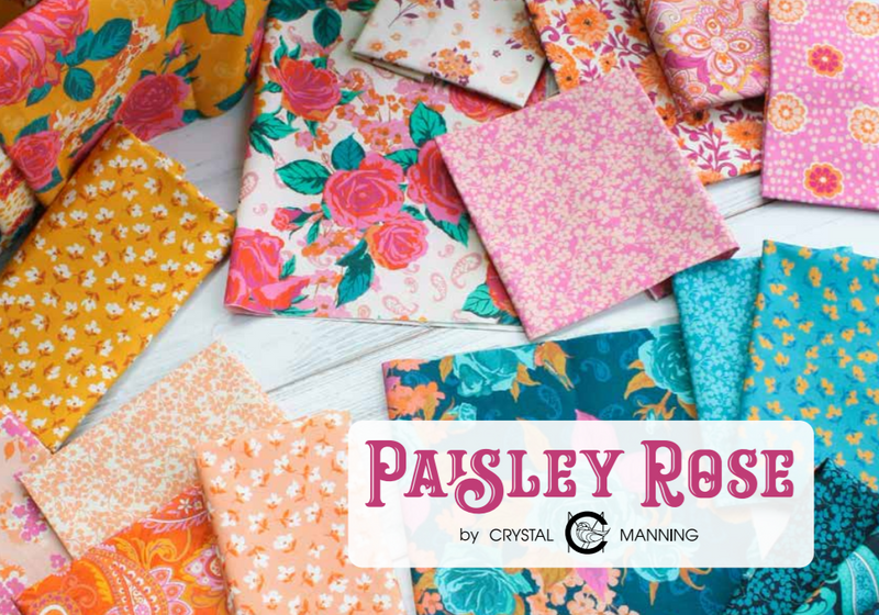 Paisley Rose Vivienne Floral in Peach - Priced by the Half Yard - Expected Feb 2022 - brewstitched.com
